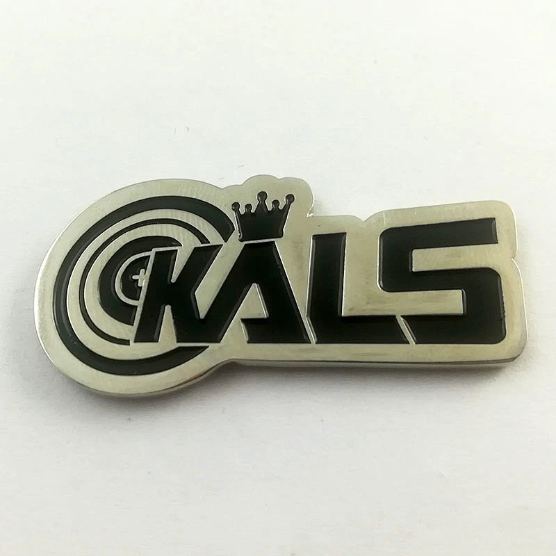 Metal letter lapel pin badge