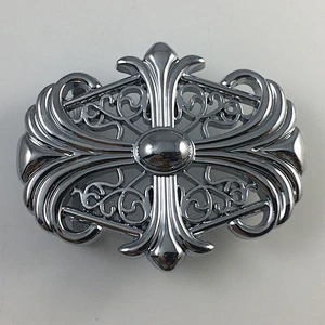 Silver noble belt buckle for man