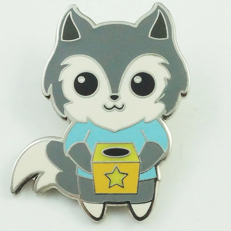 Cute fox lapel pin