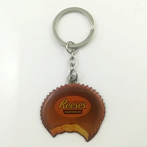 Metal food keychain