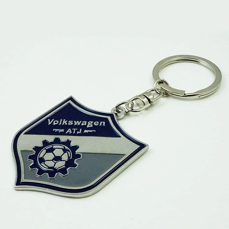 Metal football keychain