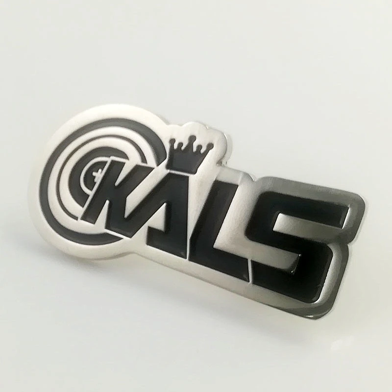 Metal letter lapel pin badge