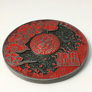 Metal marathon medal challenge antique coin