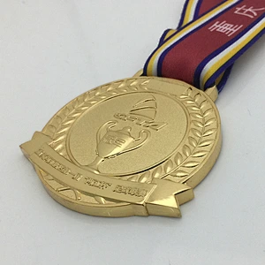 Trophy football gold medal
