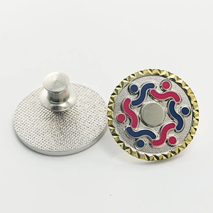 Custom round shape enamel pin badge