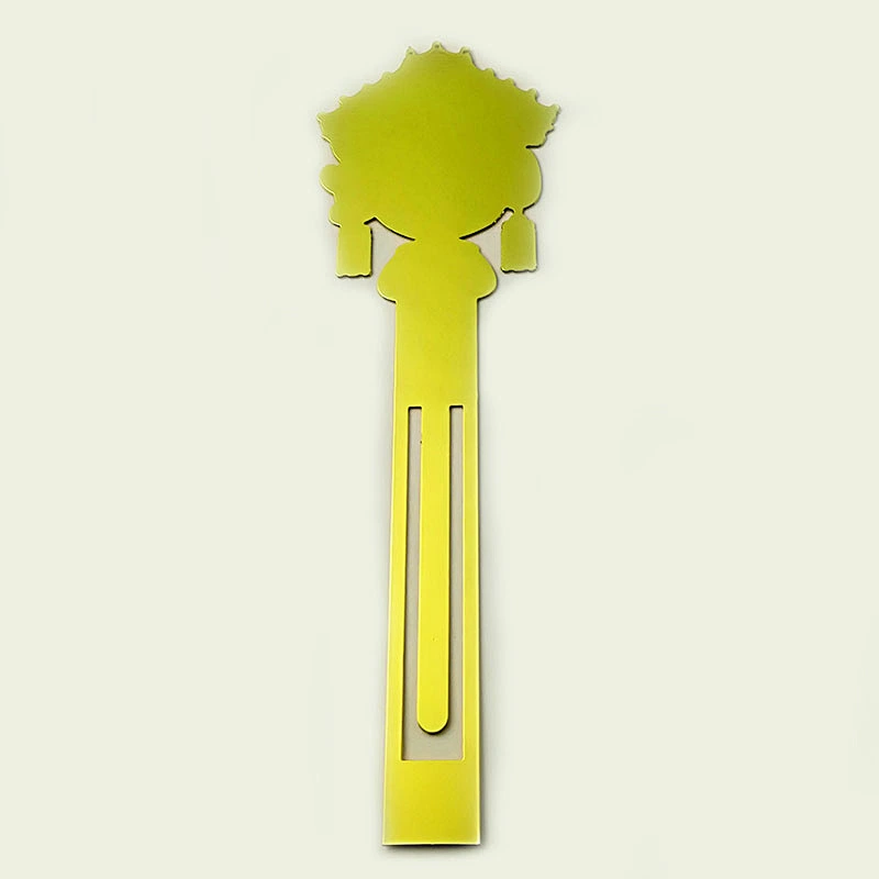 Custom gold brass bookmark metal