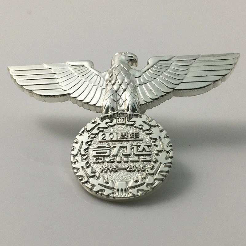 Silver German eagle pin
