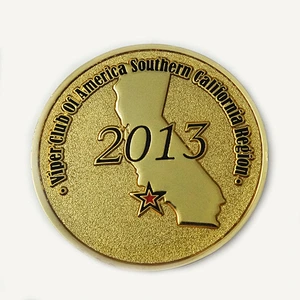 Embossed logo challenge coin