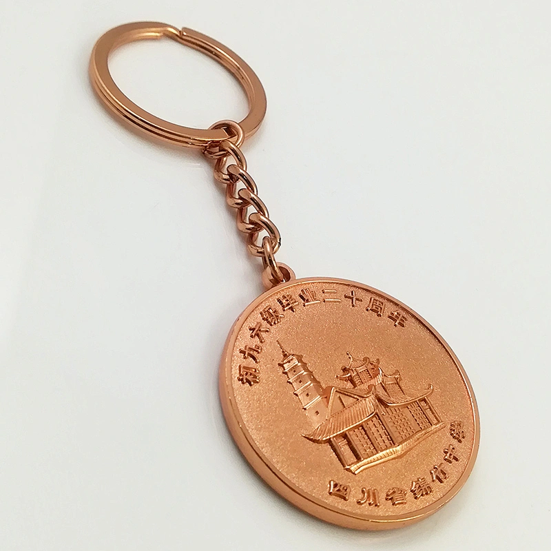 Copper souvenir keychain for travelling