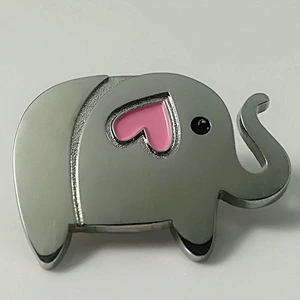 Elephant shaped metallic pins