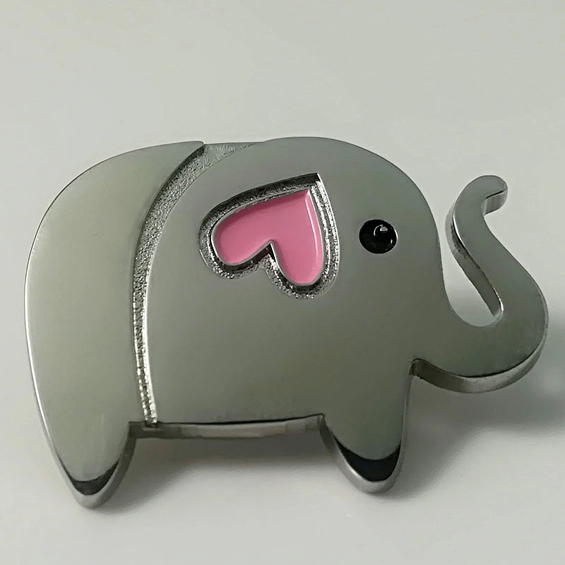 Elephant shaped metallic pins
