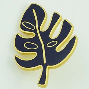 Gold plated leaf pin