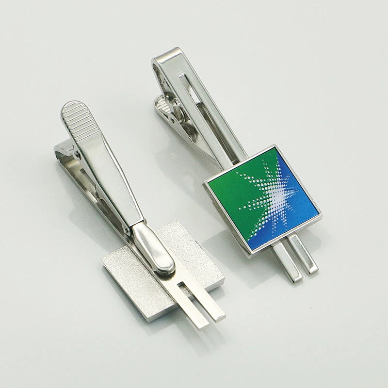 Squar logo tie clips