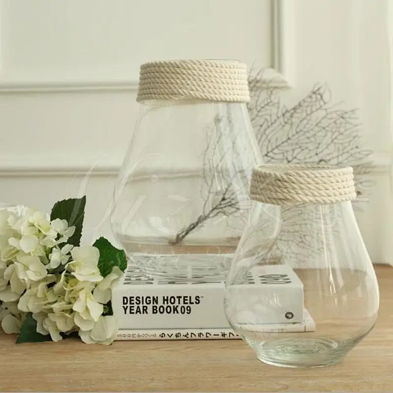 Clear Glass Vase for Home Decoration and Flower