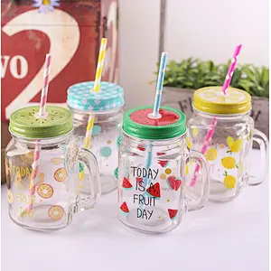 500 ml drinking square mason jar