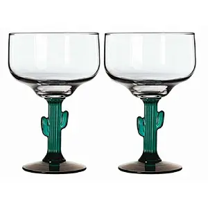 12oz Cactus Margarita Glass with Juniper Stem