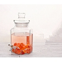cold drinks 6 L/9.5 L glass beverage dispenser with lid and stand
