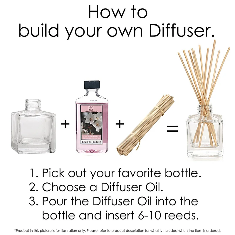 crystal clear glass diffuser bottle