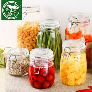 Glass Storage Jars With Clip Lid