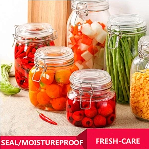 Glass Storage Jars With Clip Lid