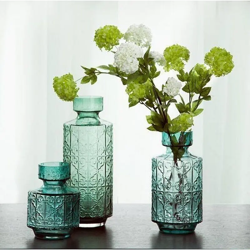 New Design Spray Colored Glass Vase For Flowers And Home Decoration