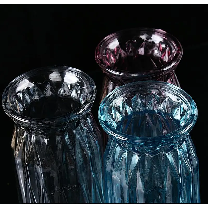 Wholesale Home Decoration European Style Origami Glass Vase