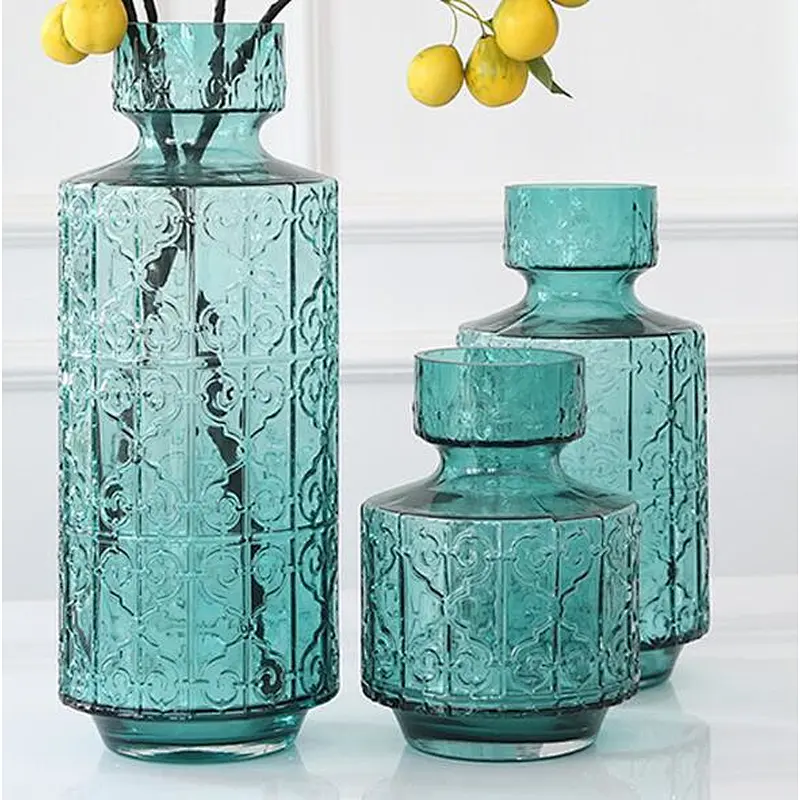 New Design Spray Colored Glass Vase For Flowers And Home Decoration