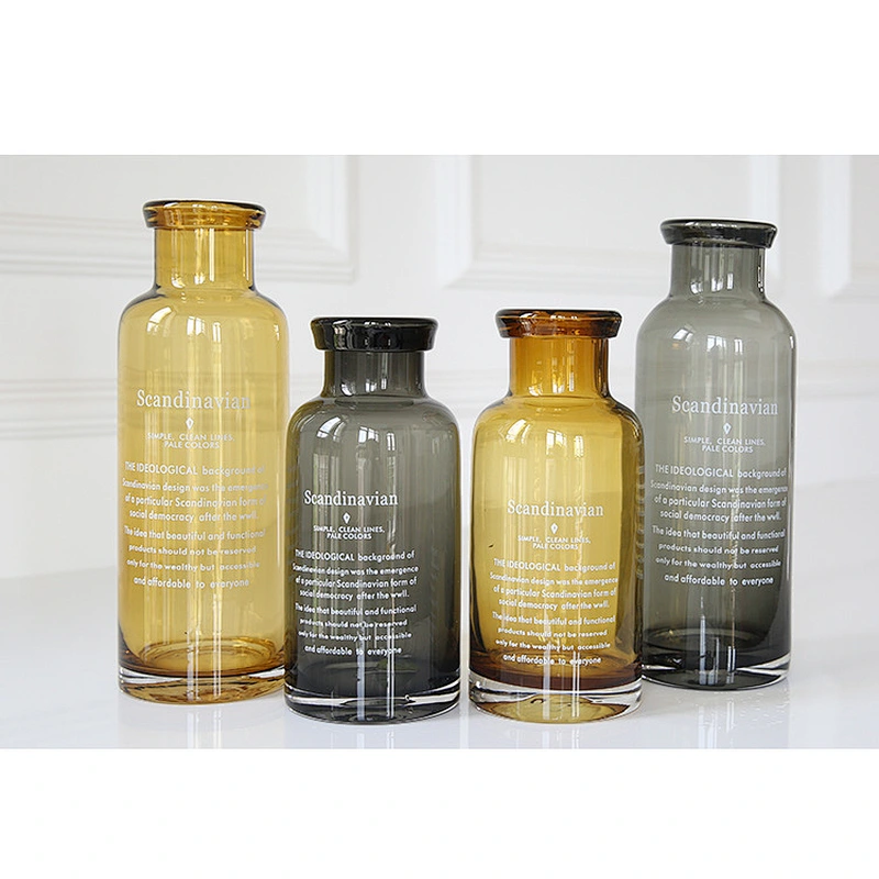 Solid Color Hand Blown Glass Vase For Home Decoration