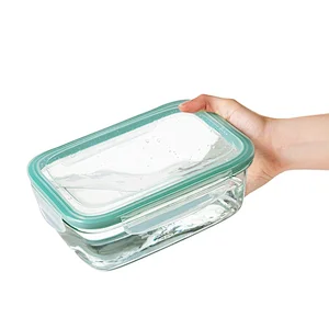 Glass Meal Prep Food Storage Container with Snap Locking Lid