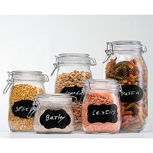 Glass Storage Jars With Clip Lid
