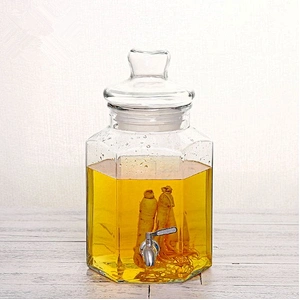 cold drinks 6 L/9.5 L glass beverage dispenser with lid and stand