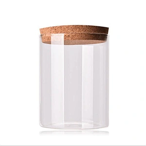 Pyrex Borosilicate Food Storage Glass Jar with Cork Lid