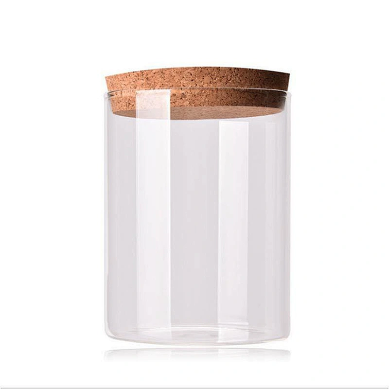 Pyrex Borosilicate Food Storage Glass Jar with Cork Lid