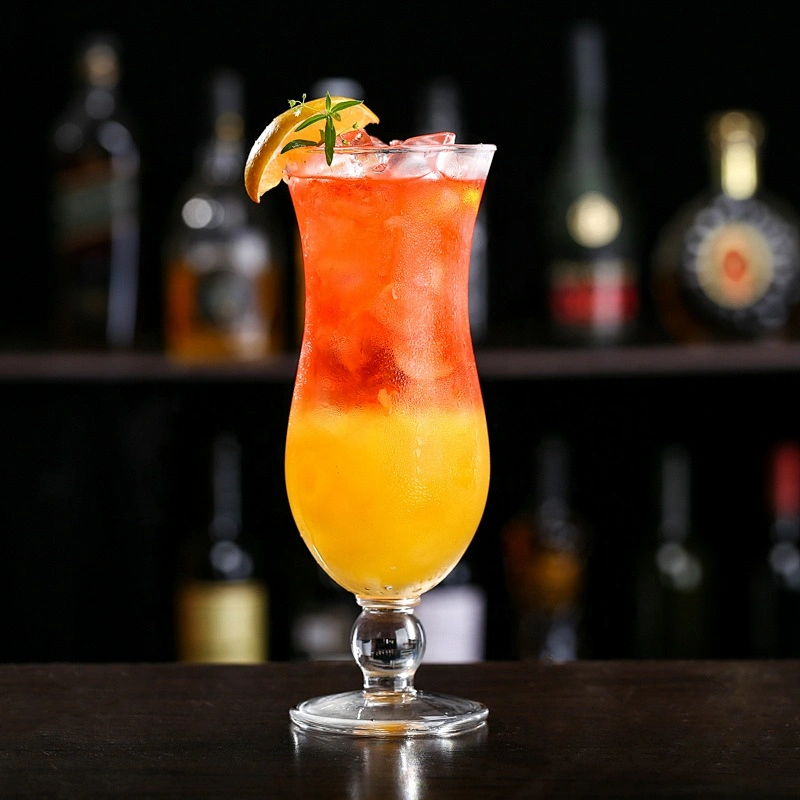 480ml  Crystal Glass Footed  Glass Cocktail iced fruit juice Drinking Cup for Luau Party Bar Wedding