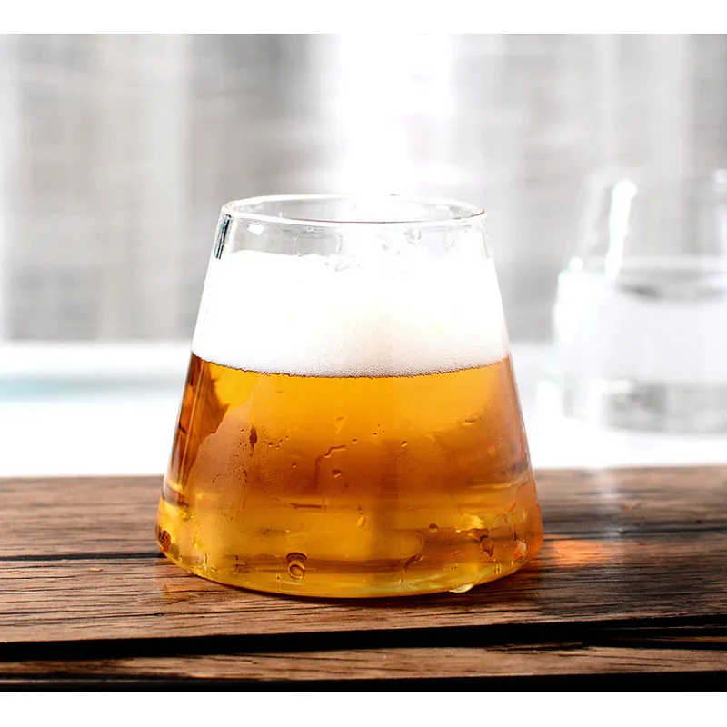 Special Shape Clear Whiskey WIne Beer Icecream Borosilicate Glass Mug