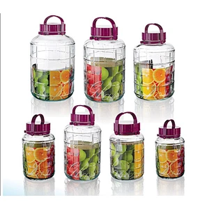 5L 10L 15L 20L Home Brewing and Fermenting Glass Storage Jar  with air release cover and Screw handle Lid