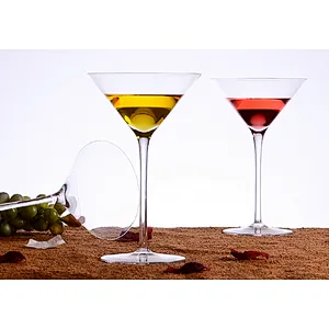 Eco Friendly Lead Free Elegant  Red WIne  Martini Glass with Long Stem