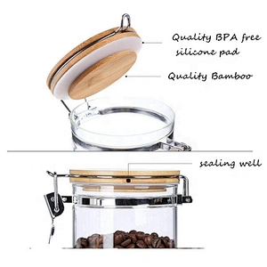 Pyrex Borosilicate Food Snack Cookie Storage Glass Jar with Lid for Kitchen