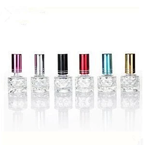 8ml Mini Size Crystal Glass Perfume Bottle With Pump Sprayer and Screw Cap