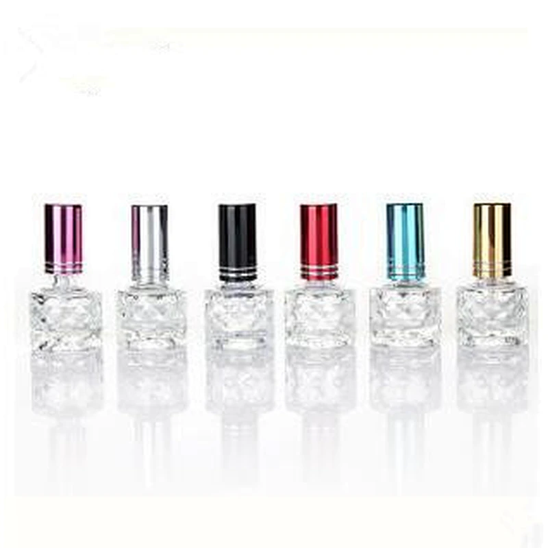 8ml Mini Size Crystal Glass Perfume Bottle With Pump Sprayer and Screw Cap