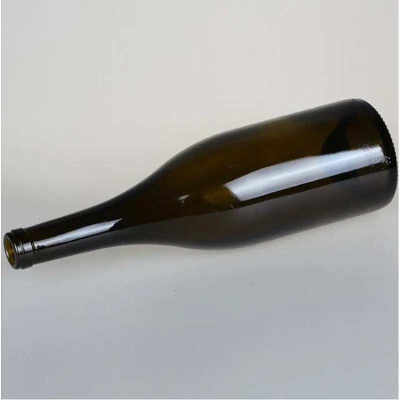 750ml Frosted Clear Amber Dark Green Glass Burgundy Champagne Bottle With Wooden Cork