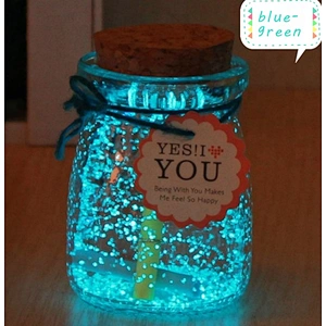 Glow-in-the-dark star jar glass wish jar with cork birthday gift valentine's day gift Decoration