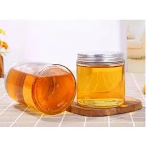 250ml 380ml 500ml 750ml Clear Hermetic Round Storage Glass Jar With Aluminium Screw Cap