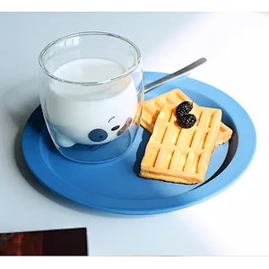 250ml Borosilicate Double Wall Glass Coffee Cup without Handle