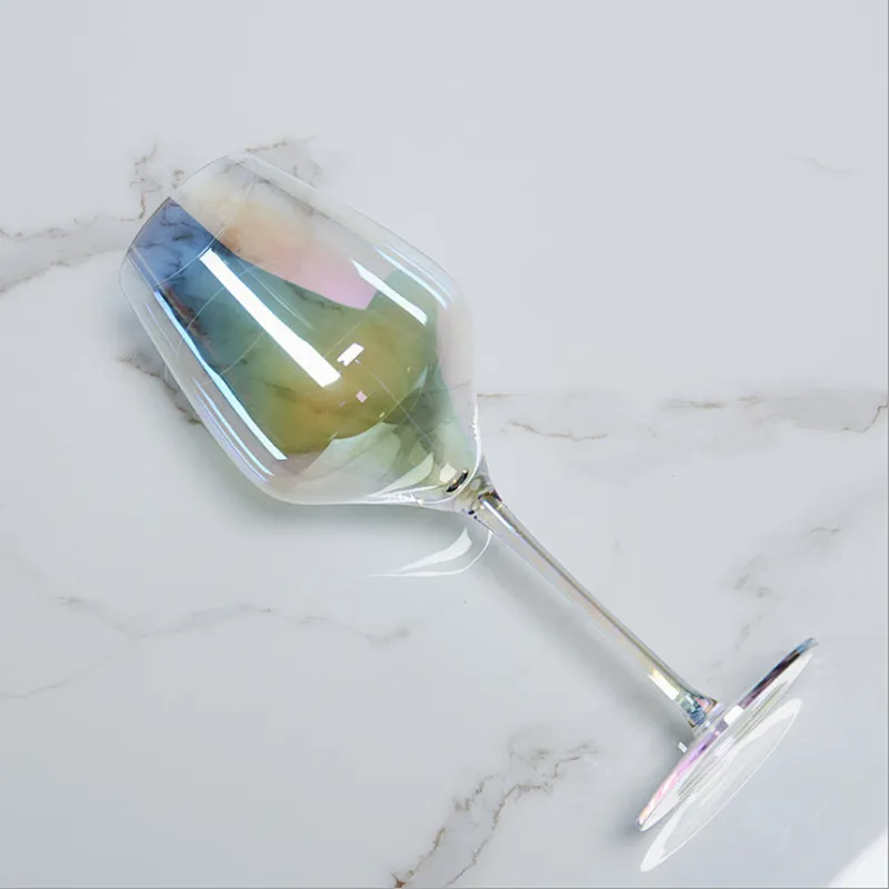 Hot saling Colorful fluorescence champagne flutes wine glass cup cocktail glass