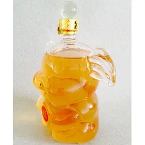 500ml 1L Pig Shaped Borosilicate Wine Custom Glass Bottle