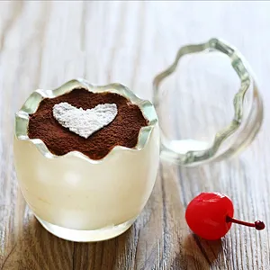 100 200ml  Glass Cup eggshells pudding cup for jelly yogurt desseret cup