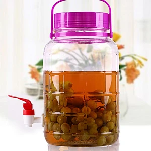 5L 10L 15L 20L Home Brewing and Fermenting Glass Storage Jar  with air release cover and Screw handle Lid