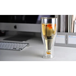 350ml Borosilicate Double Wall Beer Mug
