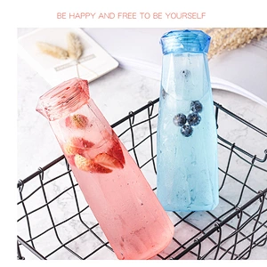 500ml Hotselling Colorful Portable Glass Bottle with colorful Cover